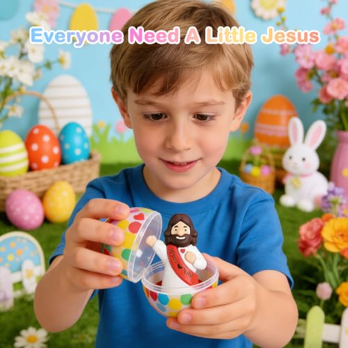 200 Pack Little Jesus Figurines in Bulk, Mini Jesus Loves You Pocket Figures, 10 Colors 3 Poses Tiny Jesus Small Figurines for Church Events, Christmas Party Favors,Baptism Gifts,Easter Egg Stuffers - size: 200PCS-10COLOR