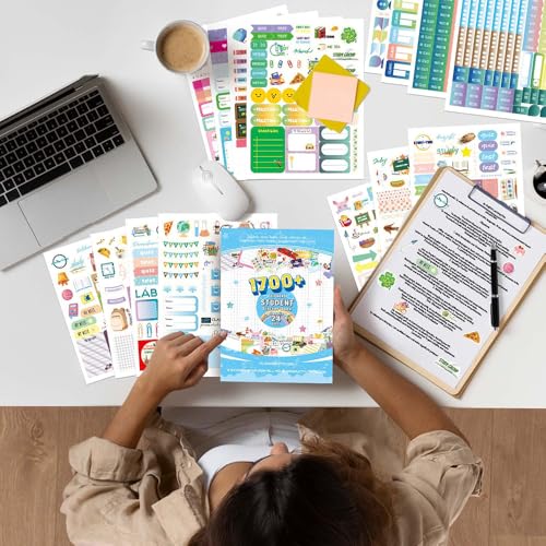 1700+ Functional Decorative Planner Stickers Set (Student Theme) - color: Student Learning