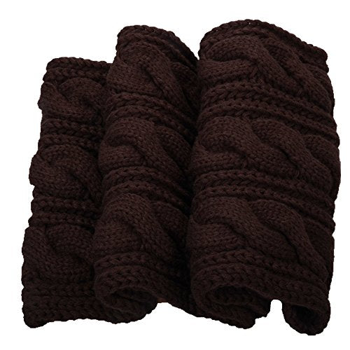 NEOSAN Womens Thick Ribbed Knit Winter Infinity Circle Loop Scarf - color: Twist Dark Chocolate