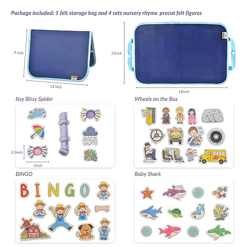 CHEFAN 8 Sets Felt Flannel Boards Stories Included Tower of Babel and Wheels On Bus