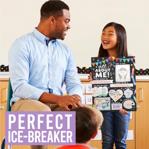 20 All About Me Posters Elementary Classroom Decor, Star Student Poster - color: Chalk Colorful