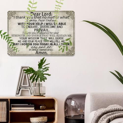 Bible Wall Sign The Lord Supports Me Metal Signs Bless Christian Tin Sign Religious Prayer Metal Sign Bible Verse Positive Quotes Gifts Home Bedroom Office 8x12 Inch - color: The Lord Supports Me, size: 8x12 Inch