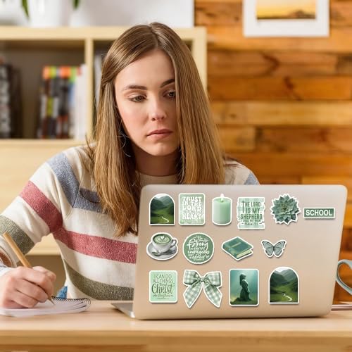 Prayer Board Supplies Stickers - 50 Pcs Sage Green Christian Kit - color: Sage Green