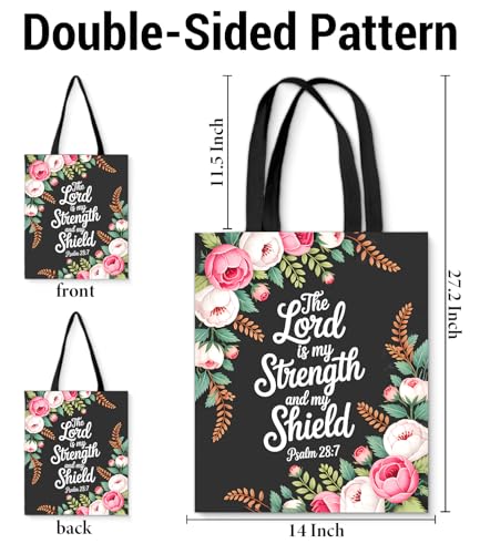 Aesthetic Canvas Tote Bag for Women Man,Christian Bible Verse Reusable Grocery Shoulder Bag for Shopping Work Travel - color: Christian0202