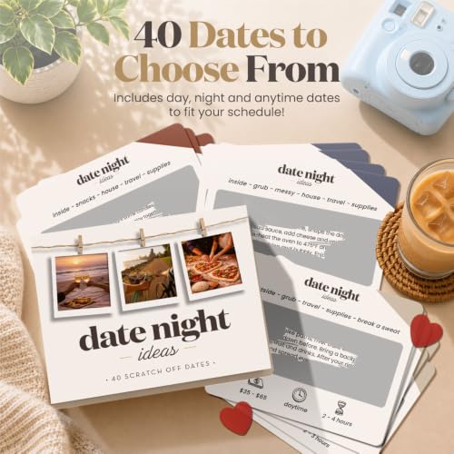 40 Scratch Off Date Night Ideas, Couples Gifts, Anniversary, Wedding & More