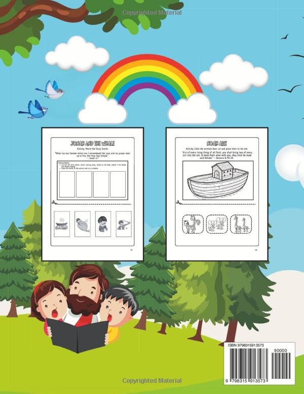 Cut and Assemble Bible Activity Book for Preschool Kids: Fun Christian Sunday School Crafts Workbook