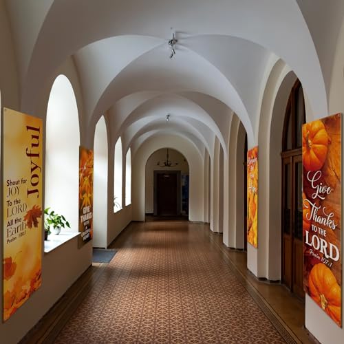Hosuly 4 Pcs Fall Sanctuary Banners for Church, Classic Style 2 X 6 Feet - size: 2 x 6 Feet, style: Classic Style