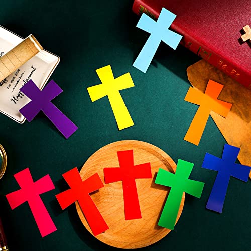 Geyee 108 Pcs Cross Cutouts Paper Bulletin Board Decor 3.5 in Die Cut - size: 3.5 Inches, style: Cross