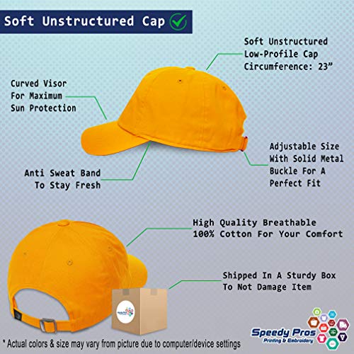 Soft Baseball Hat Embroidered Dad Hat Chaplain Cross Jesus God Christian Faith Men & Ladies Baseball Cap - color: Golden Yellow Personalized Text Here