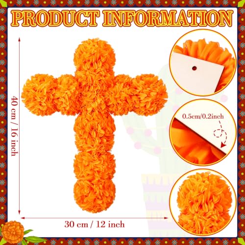 Colingmill 12 x 16 Inch Dia De Los Muertos Decor, Ofrenda Decor - color: Red Orange