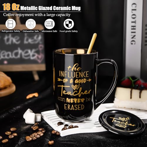 Teacher Gifts, Teacher Appreciation Gift Set 18oz Coffee Mug - color: Teacher-Black