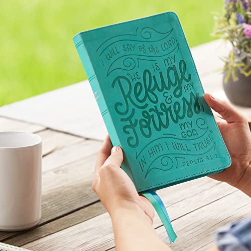 NKJV, Thinline Youth Edition Bible, Verse Art Cover Collection, Turquoise Leathersoft, Red Letter, Comfort Print: Holy Bible, New King James Version