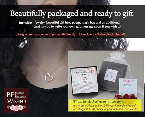 Be Wished Confirmation Gifts, Thoughtful Handmade Necklace with Meaningful Message, Ready to Give Jewelry - style: Heart Necklace