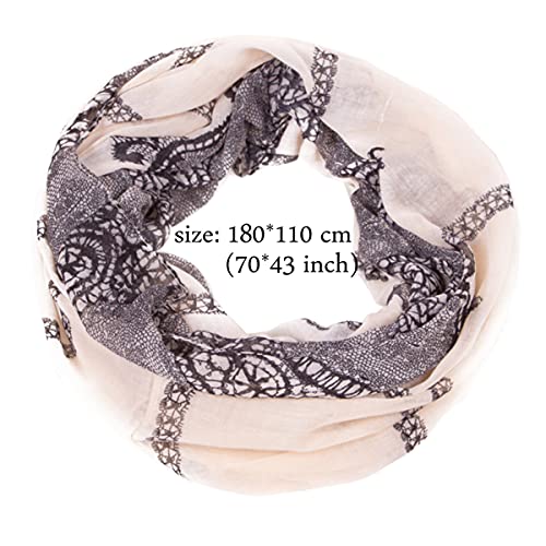 Fashion Lightweight Scarfs For Women Floral Print Many Style - color: 1207-infinity Floral