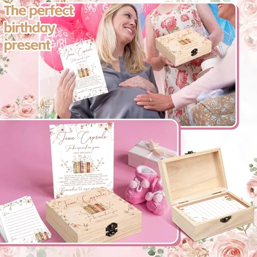 Fuutreo Storybook 1st Birthday Decorations Time Capsule Box One for The Books Reading Book Club Chapter One First Birthday Party Games for Guests Advice and Wishes Cards Gift Keepsake - style: Storybook