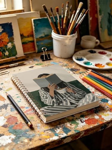 Book Lover Gifts Notebook, Reading Journal for Women Book Lover Reader Librarian, Bookish Bookworm Aesthetic Hardcover Notebook Journal for Work Study 5.5x8.3 in - color: Book Lover
