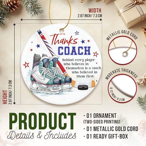 ZAGKOO Hockey Coach Ornament 2026, Coaches Christmas Ornament for Men,Women - color: Hockey Coach
