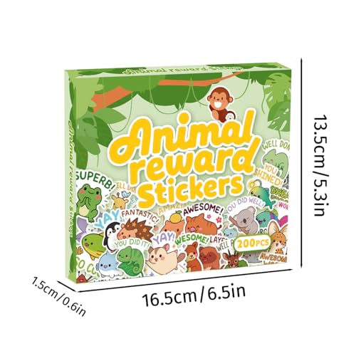 200PCS Holographic Animal Reward Stickers for Kids, Cute Inspirational Affirmation Stickers with Motivational Quotes for Water Bottles Laptops Journals, Teacher Reward Sticker for Classroom Students - style: 200 PCS Holographic Animal Inspirational Sticke