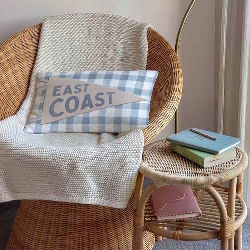 Coastal Beach East Coast 12x20 Pillow Cover, Beach House Decor - color: 03-east Coast(white02)
