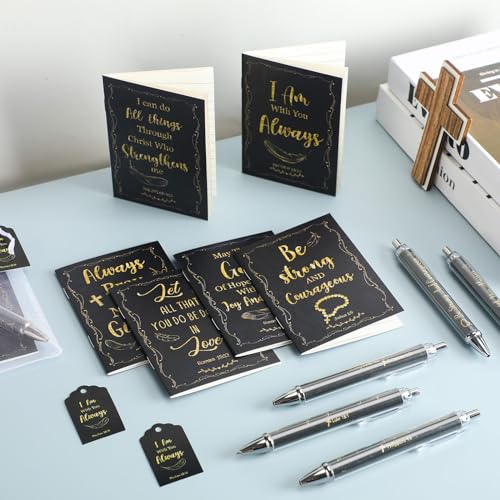 Qeeenar 200 Pcs Christian Gift Bulk Set Bible Verse, Black, Fresh - color: Black, style: Fresh