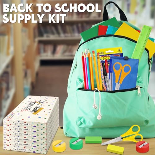 yasuwekik Back to School Supplies Bundle Kit Bulk for Christmas Shoebox Donation Essential Supplies Kit for Christian Charity Packing Party Samaritan Purse Gifts (1)