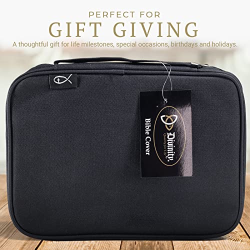 Divinity Boutique, Canvas Bible Case - Black Bible Cover for Men and Women - for Compact, X-Large and XX-Large Books - size: Extra-Large