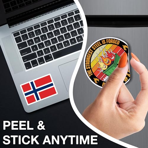 Norway Flag Sticker, Flag Stickers for Cars with Viking Ship Helmet Design - color: Norway Flag Sticker