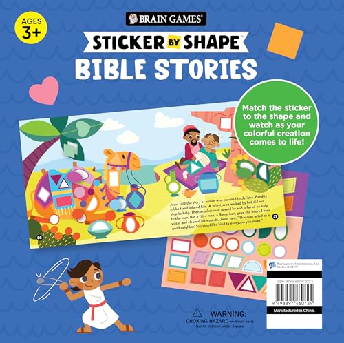 Brain Games - Sticker by Shape: Bible Stories