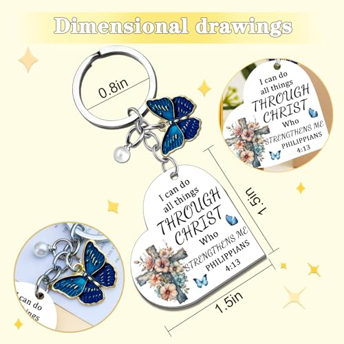 Christian Gifts for Women Inspirational Religious Keychain for Teen Girls