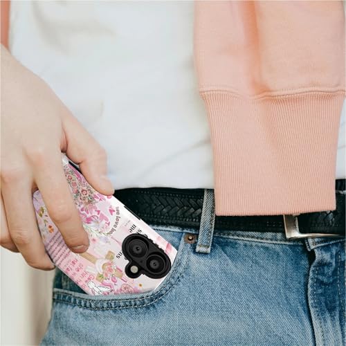 Magnetic Case for iPhone 16, Compatible with Magsafe PC Hard Shell & Silicone Inner Bumper Anti-Scratch Full-Body Cover Shockproof Slim Design Retro Newspaper Collage Religious Jesus - color: Retro Newspaper Collage Religious Jesus, size: iPhone 16