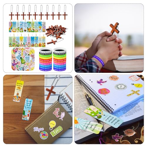Cholemy 160 Pcs Christian Party Favor Bulk, Cross Style - style: Cross Style