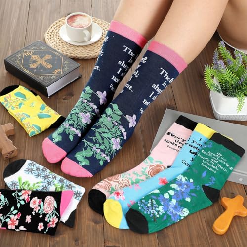 10/20/30 Pairs Christian Socks with Inspirational Words