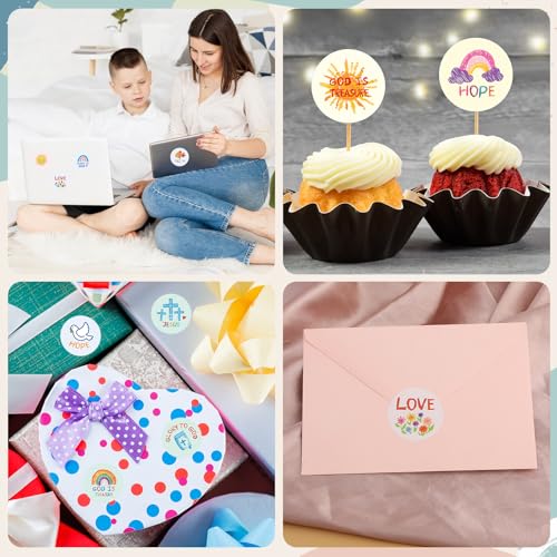 600 Pcs Christian Religious Stickers for for Kids 24 Styles - style: Drawing Style