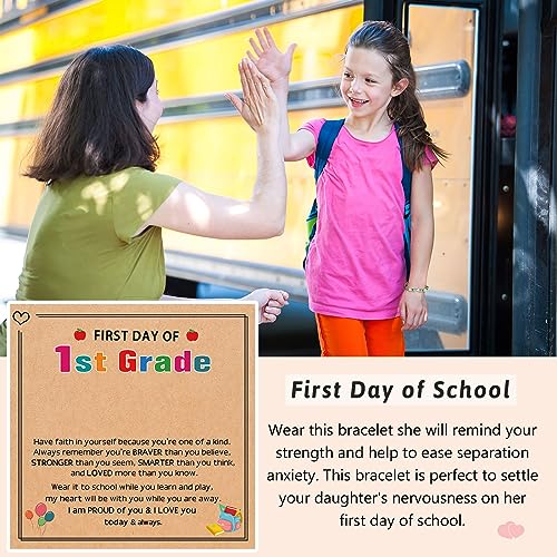 UPROMI To My Daughter/Granddaughter/Niece Bracelet Gifts for Girls - style: First Day of 1st Grade