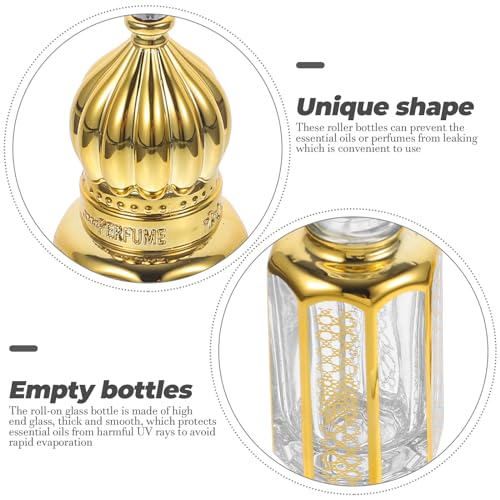 FRCOLOR Essential Oil Dropper Bottles 3 Pack 2.04 X 0.86 X 0.86 in Refillable Glass Bottles for Perfume Aromatherapy Travel Leak-Resistant Empty Containers