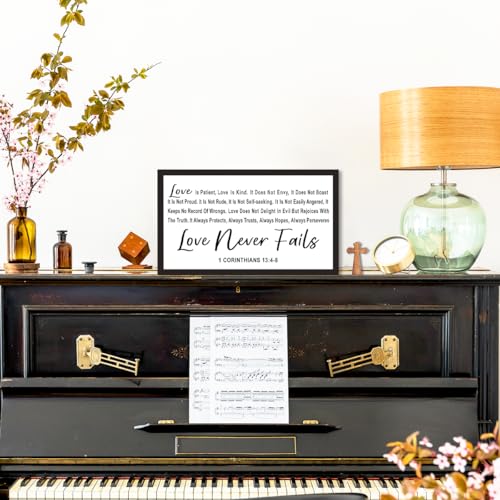 Love is Patient Love is Kind Wood Box Sign Desk Decor,1 Corinthians 13:4-8 Bible Verse Wooden Block Sign for Home Farmhouse Bedroom Wall Shelf Tabletop Decor - style: 1 Corinthians 13:4-8