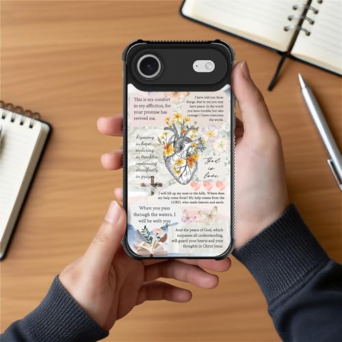 for iPhone 17 Air Case | Compatible with MagSafe | Classic Slim Cover Design | Bible Verses Heart - color: Bible Verses Heart, size: iPhone 17 Air
