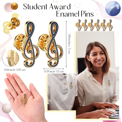 Knitgrip Award Lapel Pins Bulk Academic Recognition Enamel Pins Honors Gift for Student Office Government Club Members - style: Chorus