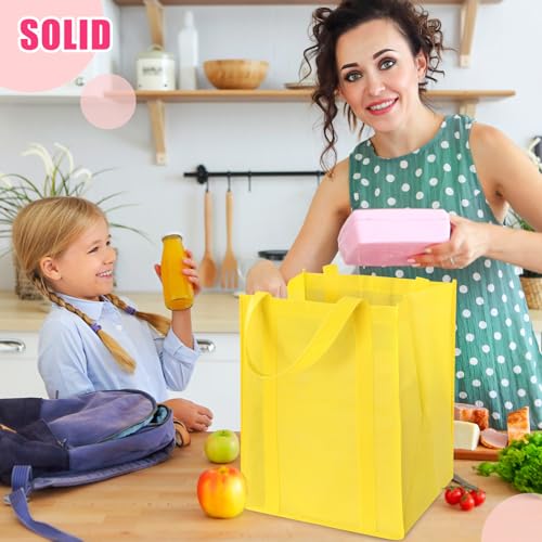 12 Pack Heavy Duty Reusable Grocery Bags - Large Shopping Totes Reinforced Handles, Holds 40 lbs, Foldable and Washable (Dark Blue) - color: Dark Blue