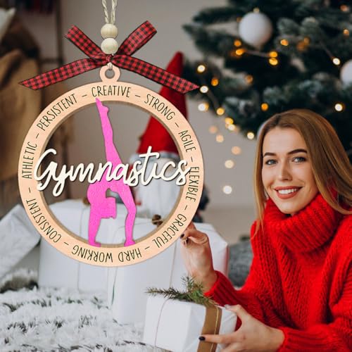 Gymnastics Ornament for Girl, Gymnast Ornaments for Christmas Tree - Gymnastics Gifts for Girls, Coach, Gymnast Gifts for Girls 4-12 - style: Gymnastics
