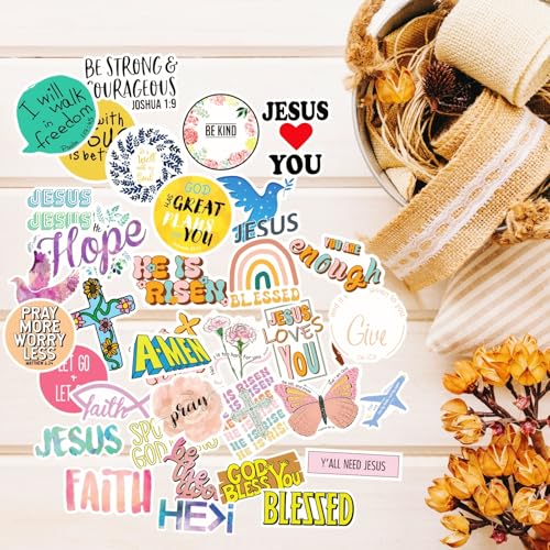 120 Pcs Inspirational Christian Stickers - Bible Verse Faith, Religious Jesus Motivational Stickers for Christmas, Easter Gifts - style: Christian Stickers 120Pcs
