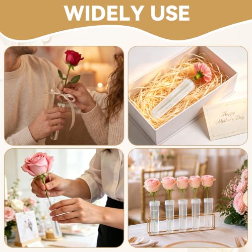 100 Pcs Clear Plastic Floral Water Tubes - 2.8 in Picks