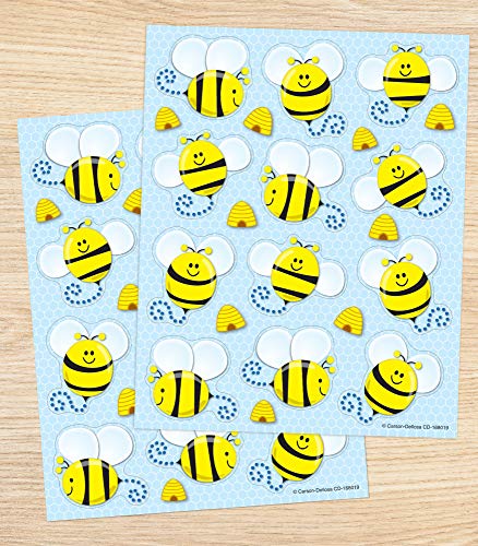 Carson Dellosa 72 Bumble Bee Stickers for Kids, 6 Sheets of Bugs With Hives for Spring Crafts, Scrapbooking, Water Bottle, Teacher Planner, Reward Chart, and School Supplies, Classroom Must Haves - style: Bees