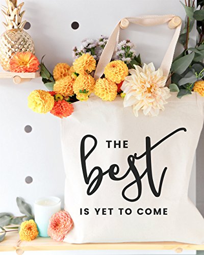 The Cotton & Canvas Co. Beach, Grocery, Farmers Market, Shopping and Travel Reusable Shoulder Tote and Handbag … - style: The Best is Yet to Come