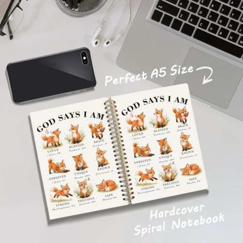 Fox Gifts Cute Christian Notebook Bible Journal for Women Girls - color: Fox Christian -(A5)