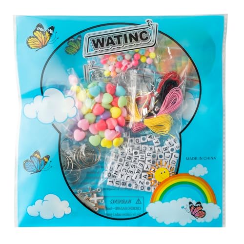 WATINC DIY Cross Keychain Making Crafts - Christine Cross Beads Bracelet Necklace Making Craft Kits, Letter Beads for Jewelry Accessories Festival Party Gift Favor for Women Men (306Pcs)