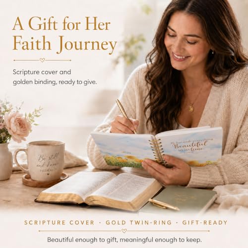 Hardcover Blank Christian Notebook – 140 Pages - color: Light Blue