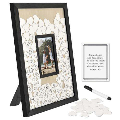 Americanflat 12x16 Shadow Box Frame - Matted to 4x6 - Black - color: Black