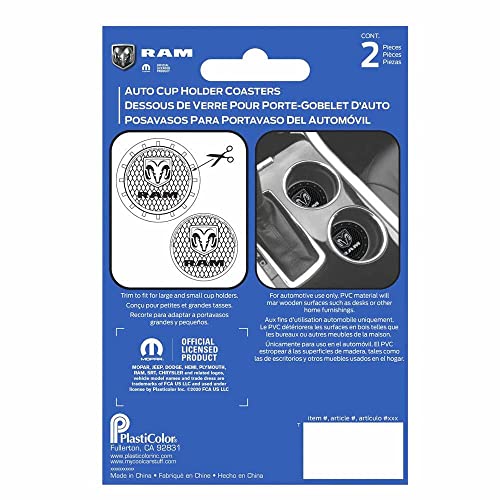 RAM Car Cup Coasters 2-Piece - Cute Coasters for Your Car Cup Holders, Must-Have Accessories for Your Car Interior