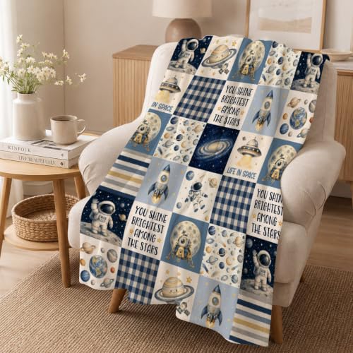 Khumbhira Astronaut Blanket Galaxy Planet Space Blanket for Kids Boys - color: Planet, size: 60"x80" for Adults